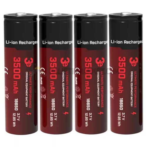 3E 18650 3500mAh Şarj Edilebilir Li-ion Pil (4 Adet)