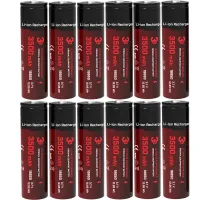 3E 18650 3500mAh Şarj Edilebilir Li-ion Pil (12 Adet)