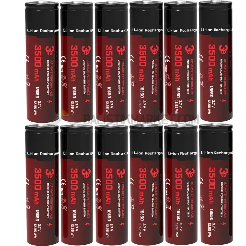 3E 18650 3500mAh Şarj Edilebilir Li-ion Pil (12 Adet)