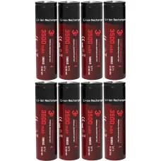 3E 18650 3500mAh Şarj Edilebilir Li-ion Pil (8 Adet)