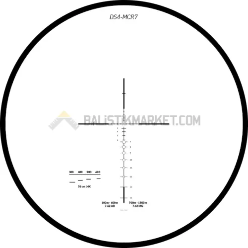 3E AVCI 1x-4x 7.62mm & 2 MOA AVCI M1X Tüfek Dürbünü