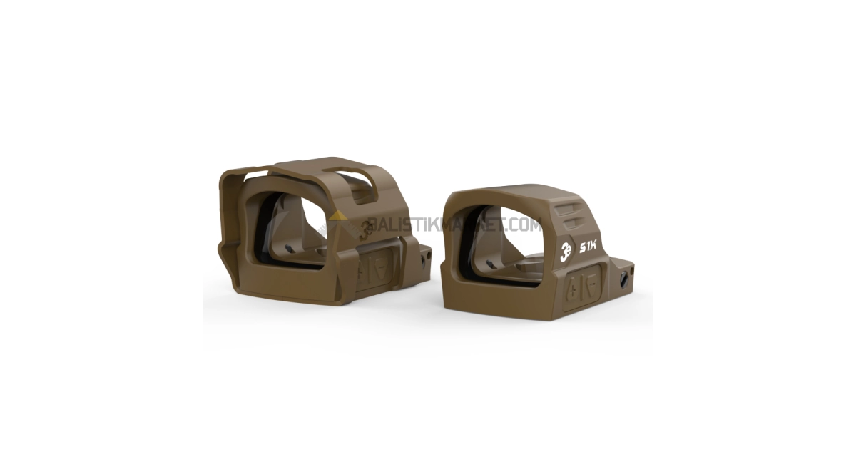 3E S1X Multi-Reticle Refleks Nişangah Red Dot (2 MOA & 32 MOA Circle, A.I Dark Earth H250)