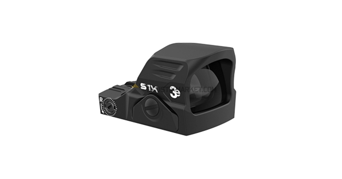 3E S1X Multi-Reticle Refleks Nişangah Red Dot (2 MOA & 32 MOA Circle, Siyah)