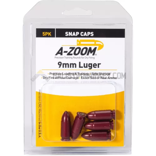 A-Zoom 9x19 Luger Kırmızı Snap-Cap (5 Adet)