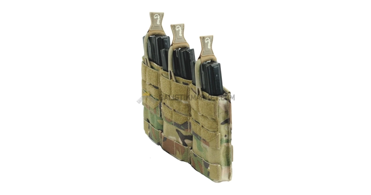 Agilite Gear AG3 5.56 Triple Şarjör Cebi (Multicam)