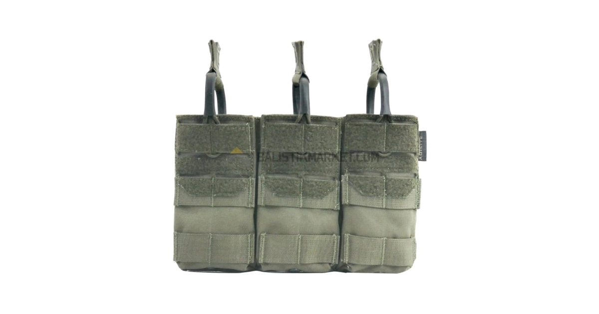 Agilite Gear AG3 5.56 Triple Şarjör Cebi (Ranger Green)