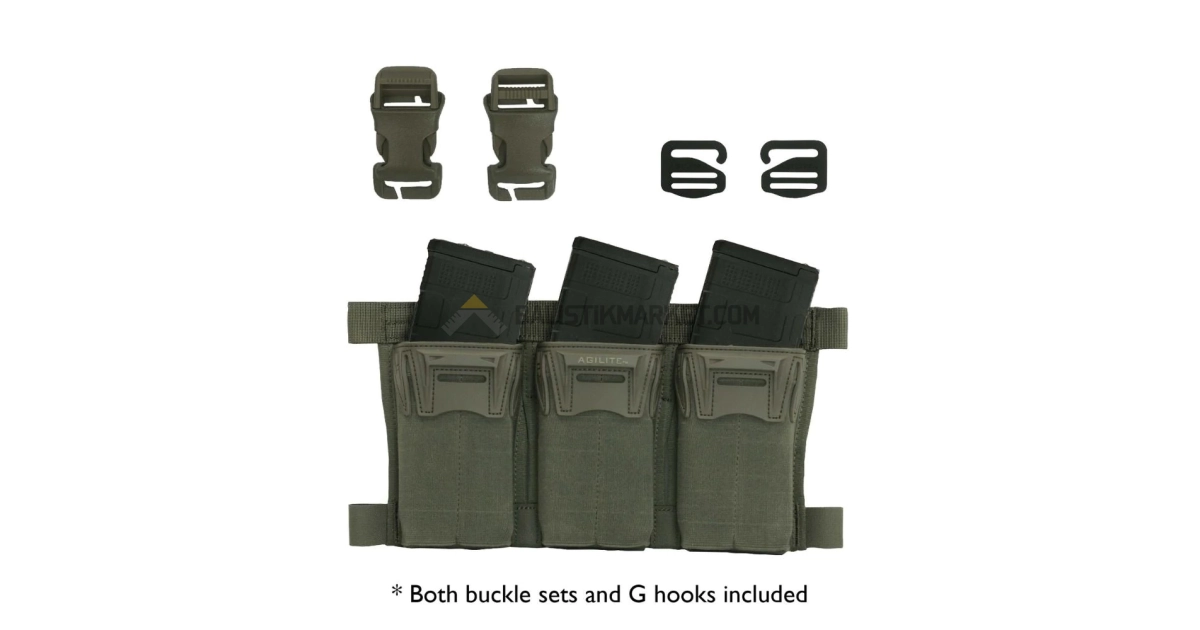 Agilite Gear Pincer Placard Şarjör Cebi (Ranger Green)