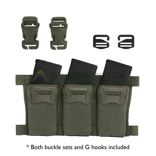 Agilite Gear Pincer Placard Şarjör Cebi (Ranger Green)