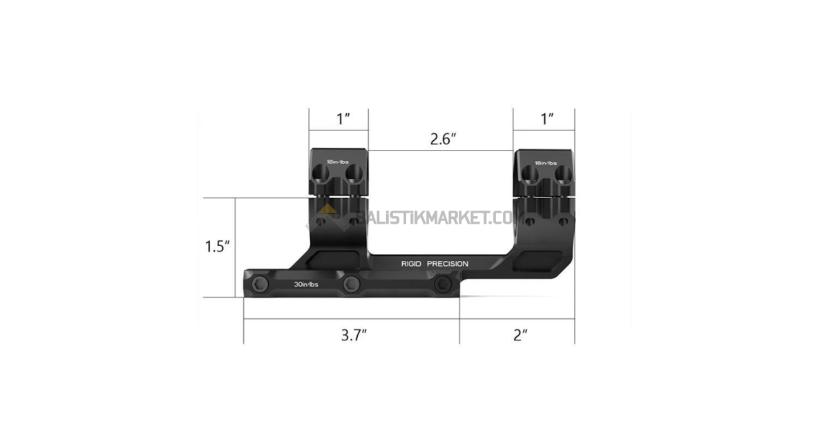 Arken Optics Rigid Precision Mounts 34mm 20 MOA Tek Parça Tüfek Dürbün Ayağı