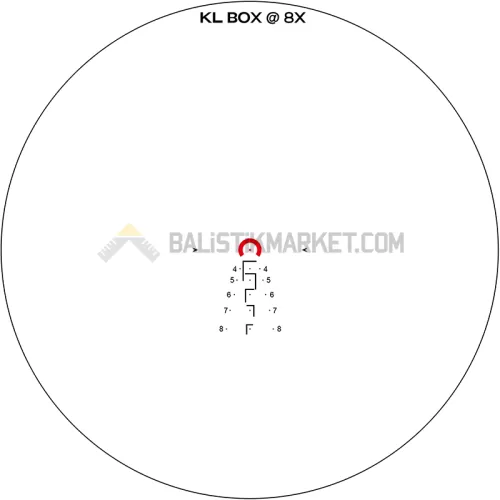 Arken Optics EP-8 1-8x28 FFP KLBOX (MOA) Tüfek Dürbünü