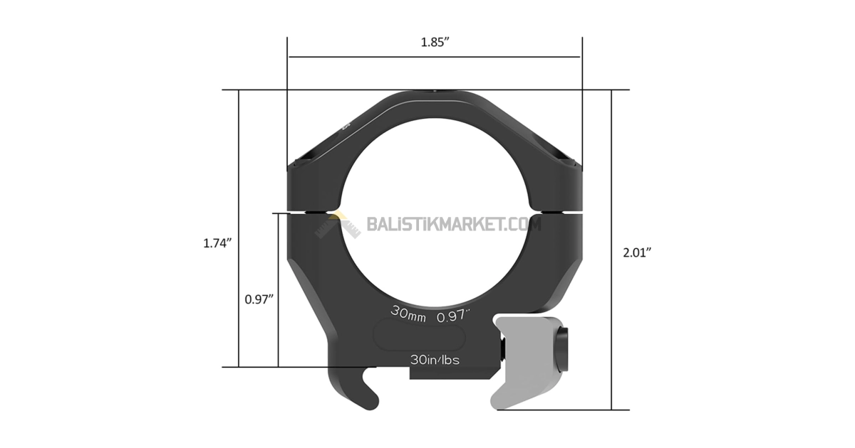 Arken Optics Halo Ti 30mm Tüfek Dürbün Ayağı (Low)