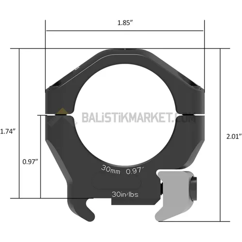 Arken Optics Halo Ti 30mm Tüfek Dürbün Ayağı (Low)