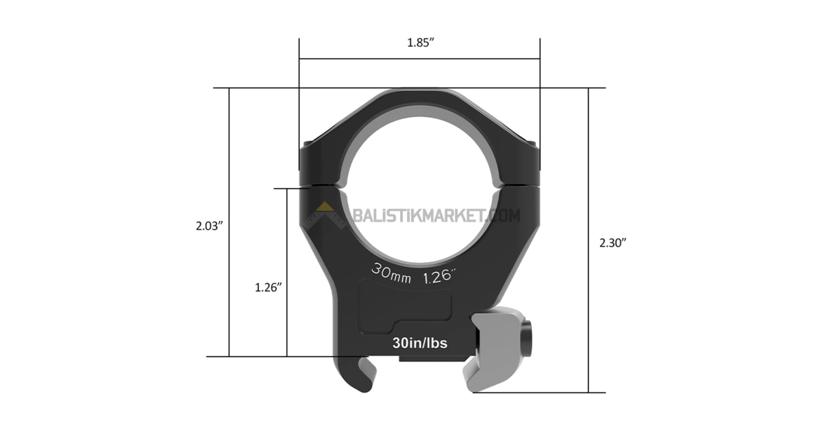 Arken Optics Halo Ti 30mm Tüfek Dürbün Ayağı (Medium)