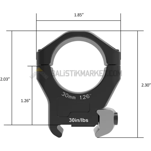 Arken Optics Halo Ti 30mm Tüfek Dürbün Ayağı (Medium)