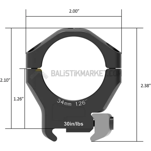Arken Optics Halo Ti 34mm Tüfek Dürbün Ayağı (Medium)