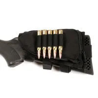 Blackhawk Urban Warfare IVS Yivli Tüfek Yanak Destekli Dipçik Fişekliği, 5 Kapasiteli (Siyah)