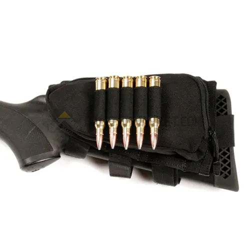 Blackhawk Urban Warfare IVS Yivli Tüfek Yanak Destekli Dipçik Fişekliği, 5 Kapasiteli (Siyah)