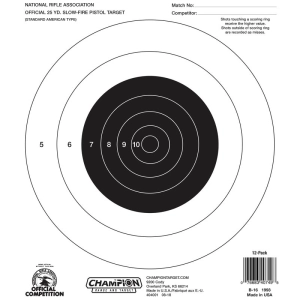 Champion Target 25 Metre NRA Yavaş Hedef Kağıdı (100 Adet)