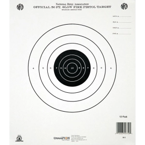 Champion Target 6-15 Metre Zamanlı NRA Yavaş Hedef Kağıdı (12 Adet)