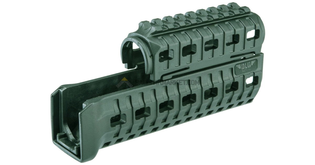 Dlg Tactical AK47/74 Polimer M-LOK El Kundağı (Yeşil)