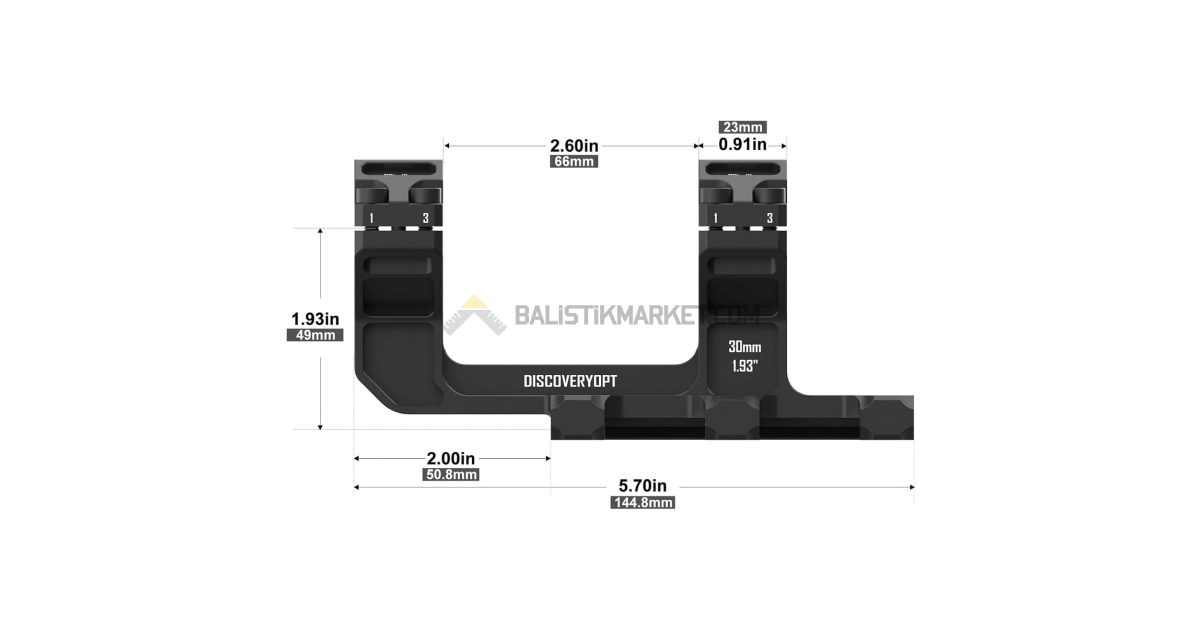 Discoveryopt Cantilever 30mm Tek Parça Tüfek Dürbün Ayağı