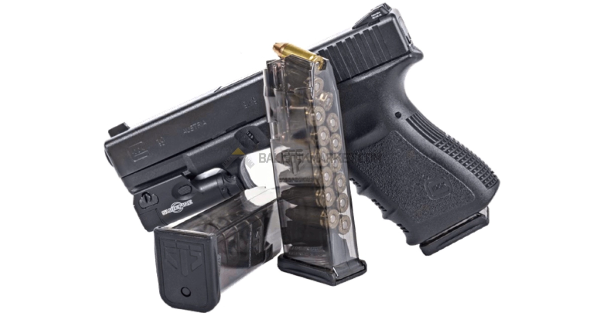ETS Glock 19, 15 Kapasiteli Şeffaf Şarjör