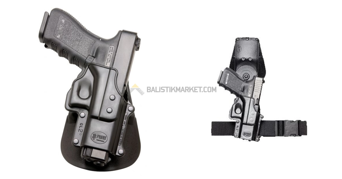 Fobus GL-2 EX Glock 17/19/22/23/32/34/35, Taktik Polimer Bacak Kılıfı (Sağ El)