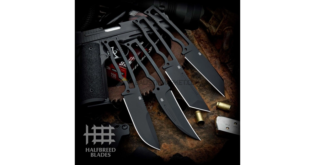 Halfbreed Blades CFK-04 Kompakt Wharncliffe Sabit Bıçak (Siyah)