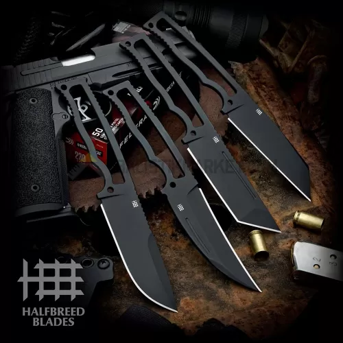 Halfbreed Blades CFK-04 Kompakt Wharncliffe Sabit Bıçak (Siyah)