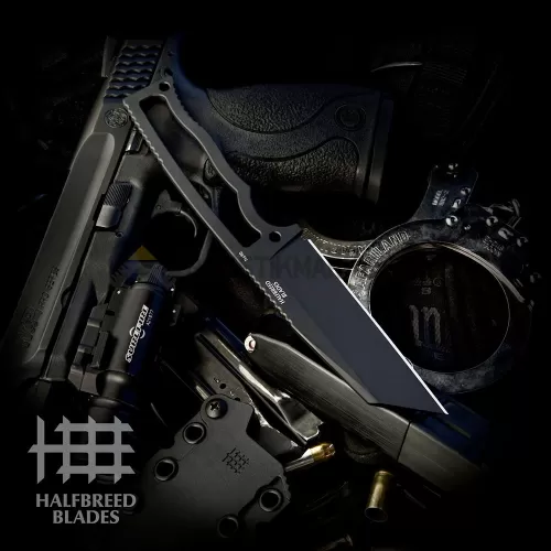 Halfbreed Blades CFK-04 Kompakt Wharncliffe Sabit Bıçak (Siyah)