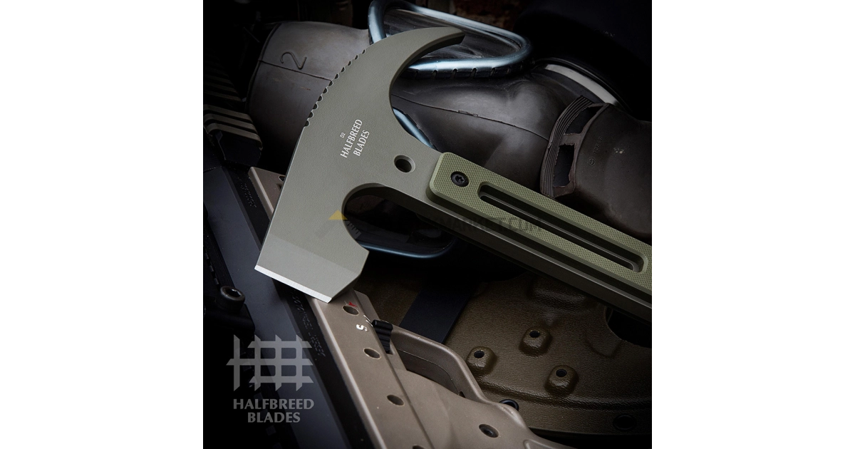 Halfbreed Blades Rhino Kurtarma Baltası (Askeri Yeşil)