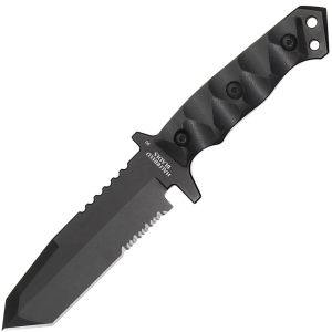 Halfbreed Blades MIK-02 Gen 2 Medium Infantry Serrated Tanto Sabit Bıçak (Siyah)