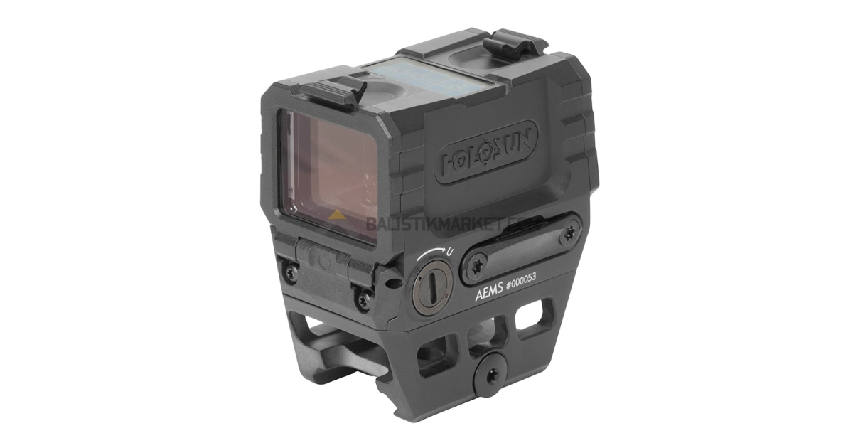 Holosun AEMS Enclosed Solar Multi-Reticle Green Dot (2 MOA & 65 MOA Circle)