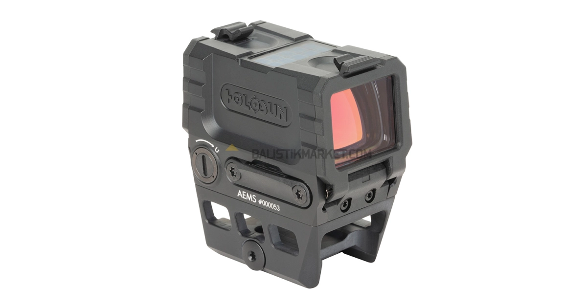 Holosun AEMS Enclosed Solar Multi-Reticle Red Dot (2 MOA & 65 MOA Circle)