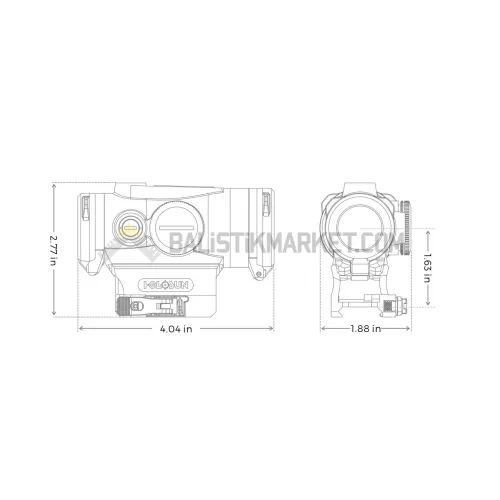 Holosun HE530G-RD Titanium Multi-Reticle Red Dot (2 MOA & 65 MOA Circle)