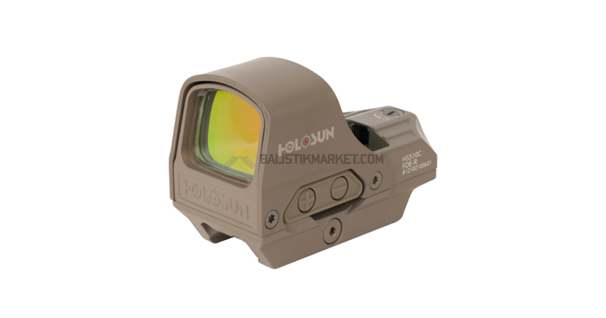 Holosun HS510C-FDE Solar Multi-Reticle Open Reflex Sight (2 MOA & 65 MOA Circle)