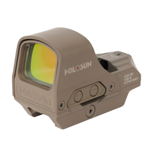 Holosun HS510C-FDE Solar Multi-Reticle Open Reflex Sight (2 MOA & 65 MOA Circle)