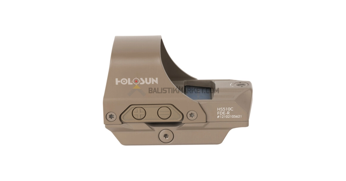 Holosun HS510C-FDE Solar Multi-Reticle Open Reflex Sight (2 MOA & 65 MOA Circle)