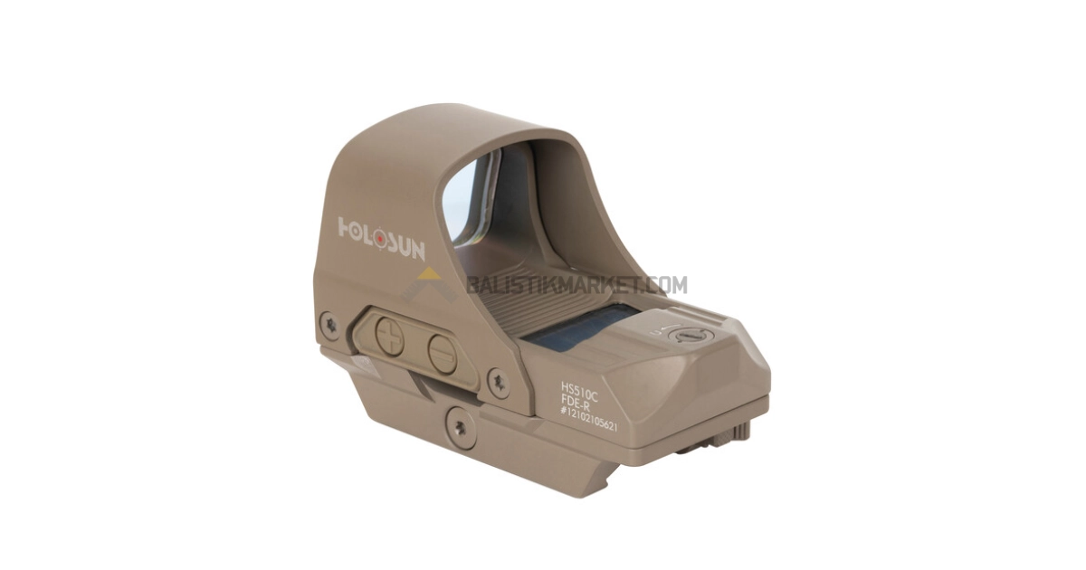 Holosun HS510C-FDE Solar Multi-Reticle Open Reflex Sight (2 MOA & 65 MOA Circle)