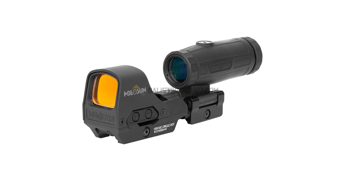 Holosun HS510C Open Reflex Sight & HM3X Magnifier Büyüteç Seti