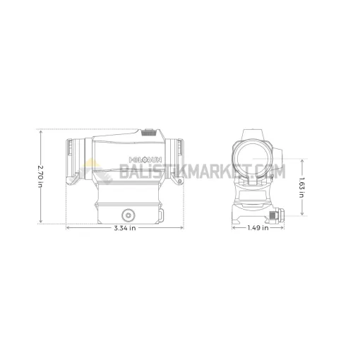 Holosun HS515CM Solar Multi-Reticle Red Dot (2 MOA & 65 MOA Circle)