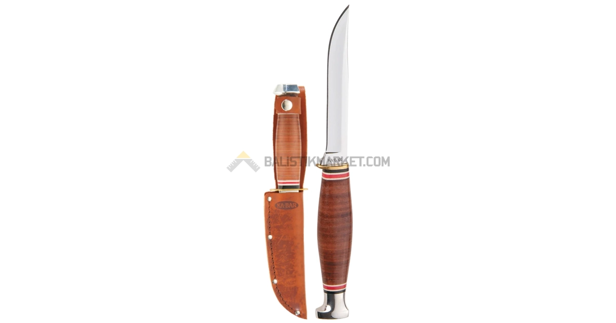 Ka-Bar 1226 Little Finn Deri Kabza Sabit Bıçak
