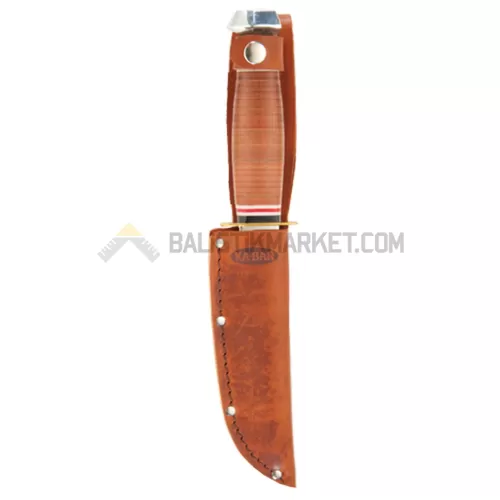 Ka-Bar 1226 Little Finn Deri Kabza Sabit Bıçak