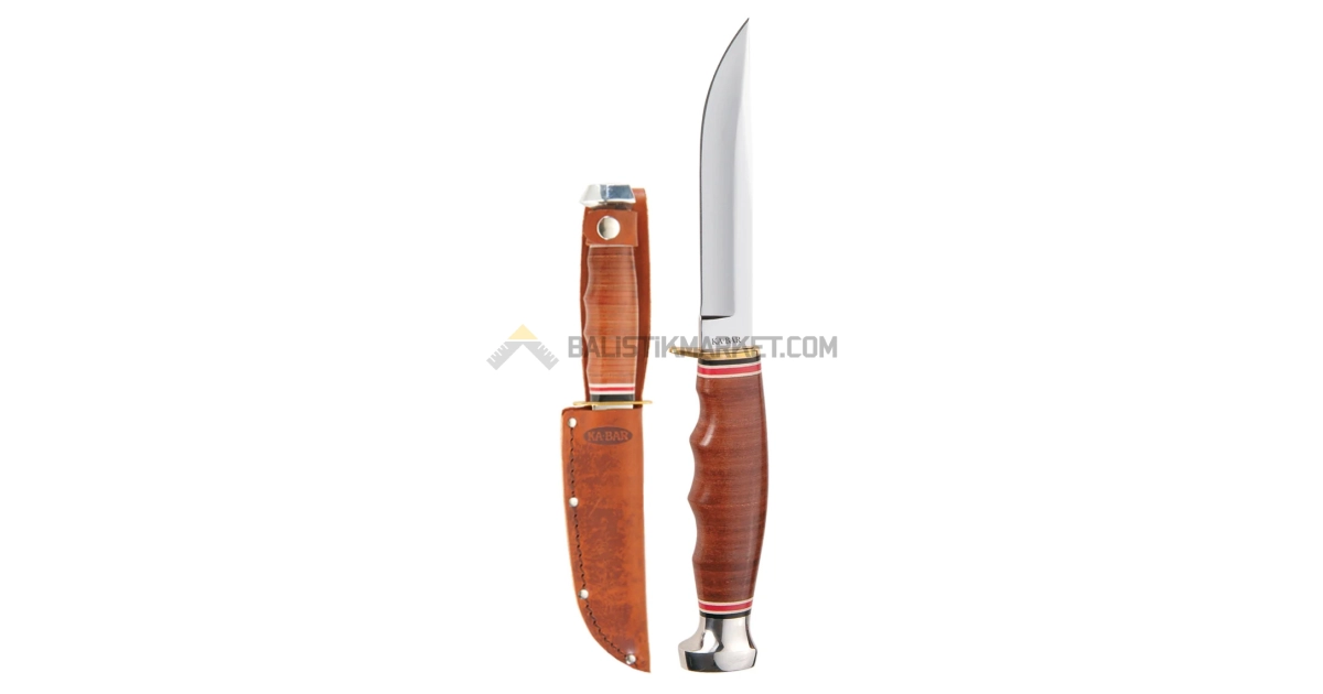 Ka-Bar 1232 Hunter Deri Kabza Sabit Bıçak