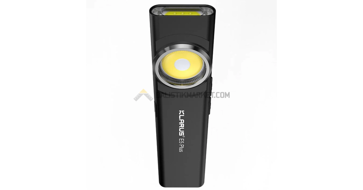 Klarus E5 Plus Ultra Slim Triple-Lights 650 Lümen El Feneri (Siyah)