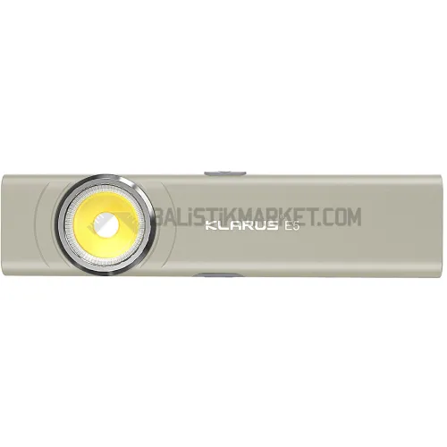 Klarus E5 Plus Ultra Slim Triple-Lights 650 Lümen El Feneri (Gri)