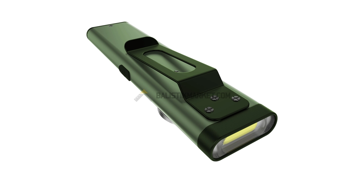 Klarus E5 Plus Ultra Slim Triple-Lights 650 Lümen El Feneri (Yeşil)