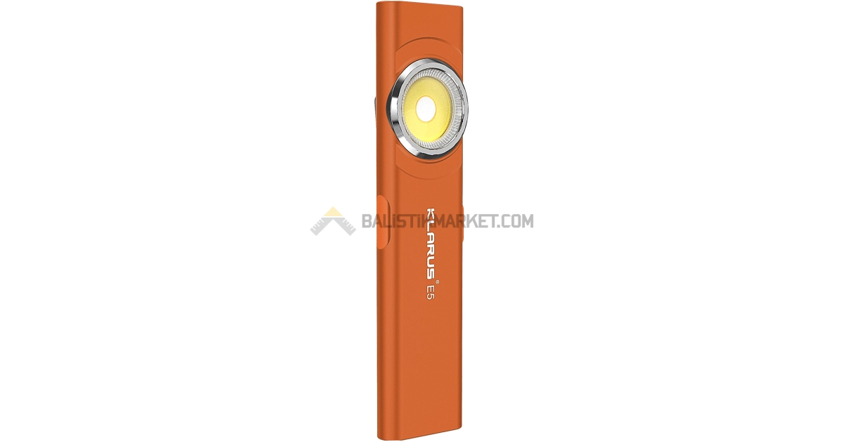 Klarus E5 Plus Ultra Slim Triple-Lights 650 Lümen El Feneri (Turuncu)