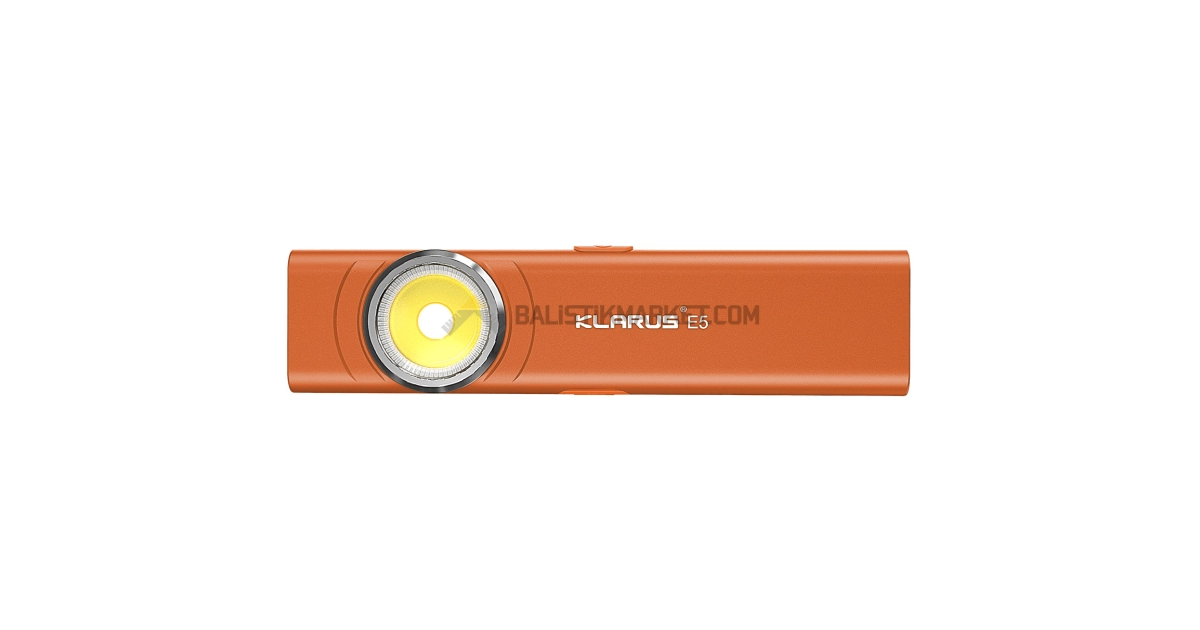 Klarus E5 Plus Ultra Slim Triple-Lights 650 Lümen El Feneri (Turuncu)