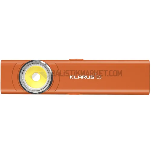Klarus E5 Plus Ultra Slim Triple-Lights 650 Lümen El Feneri (Turuncu)